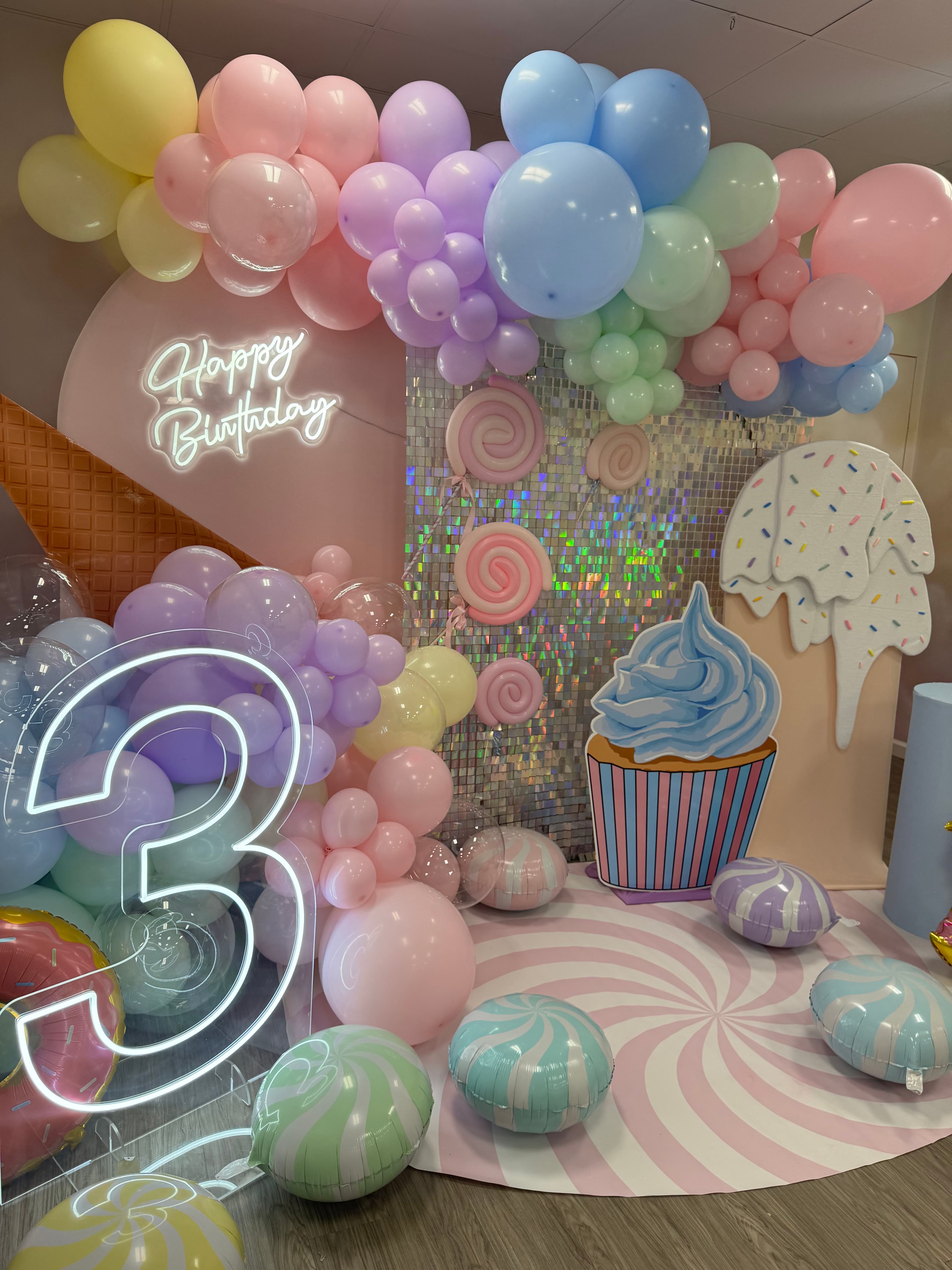 Custom party decor at Wonderland